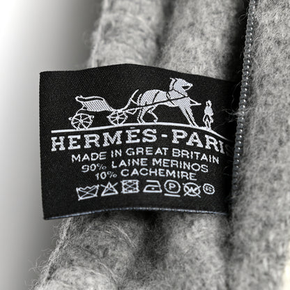 Hermes Wool Cashmere Avalon III Pillow PM Ecru Gris Clair 3 of 3