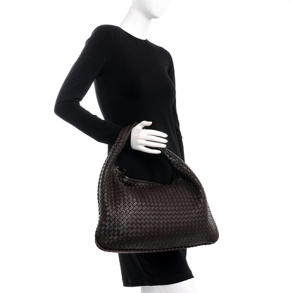 Bottega Veneta Nappa Intrecciato Large Veneta Hobo Ebano 2 of 9