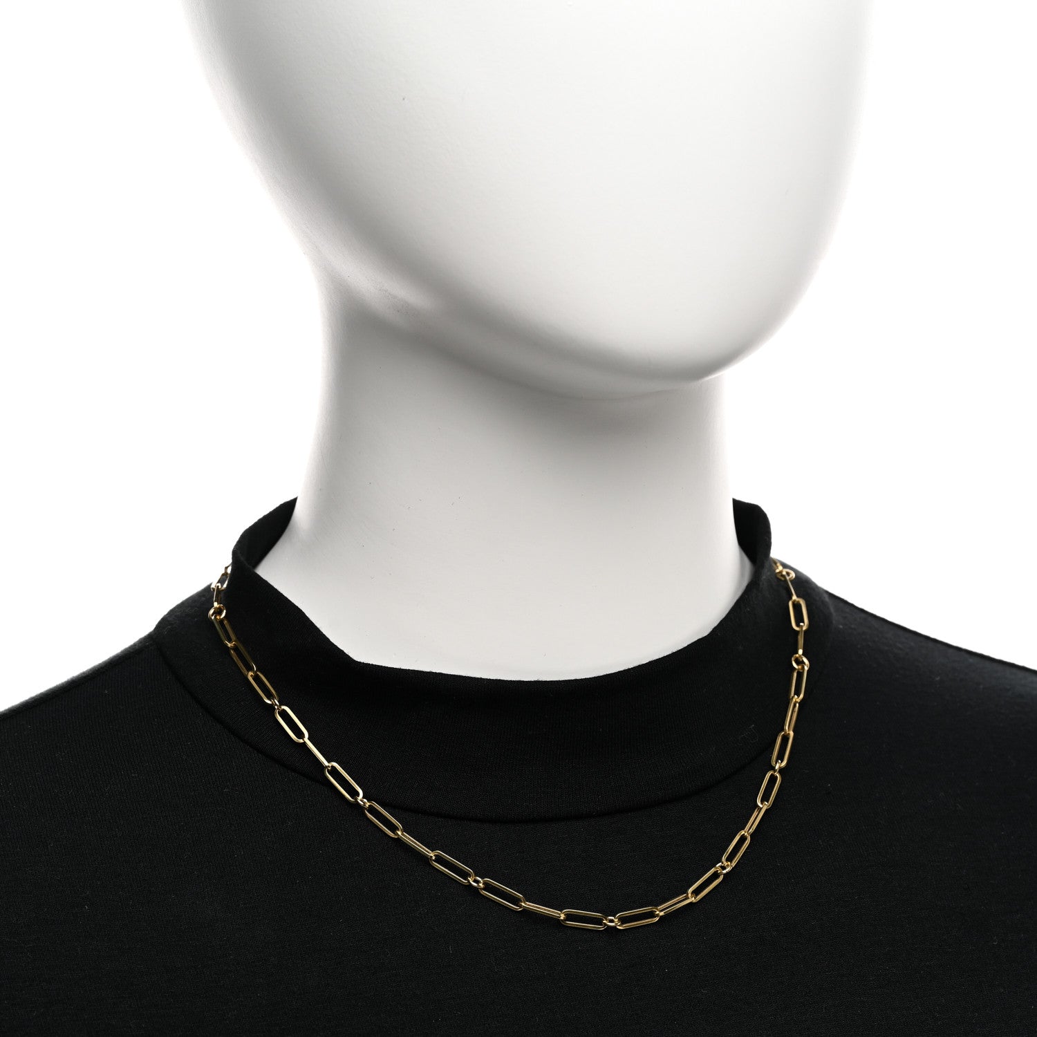 Roberto Coin 18K Yellow Gold Paper Clip Link Necklace 2 of 5