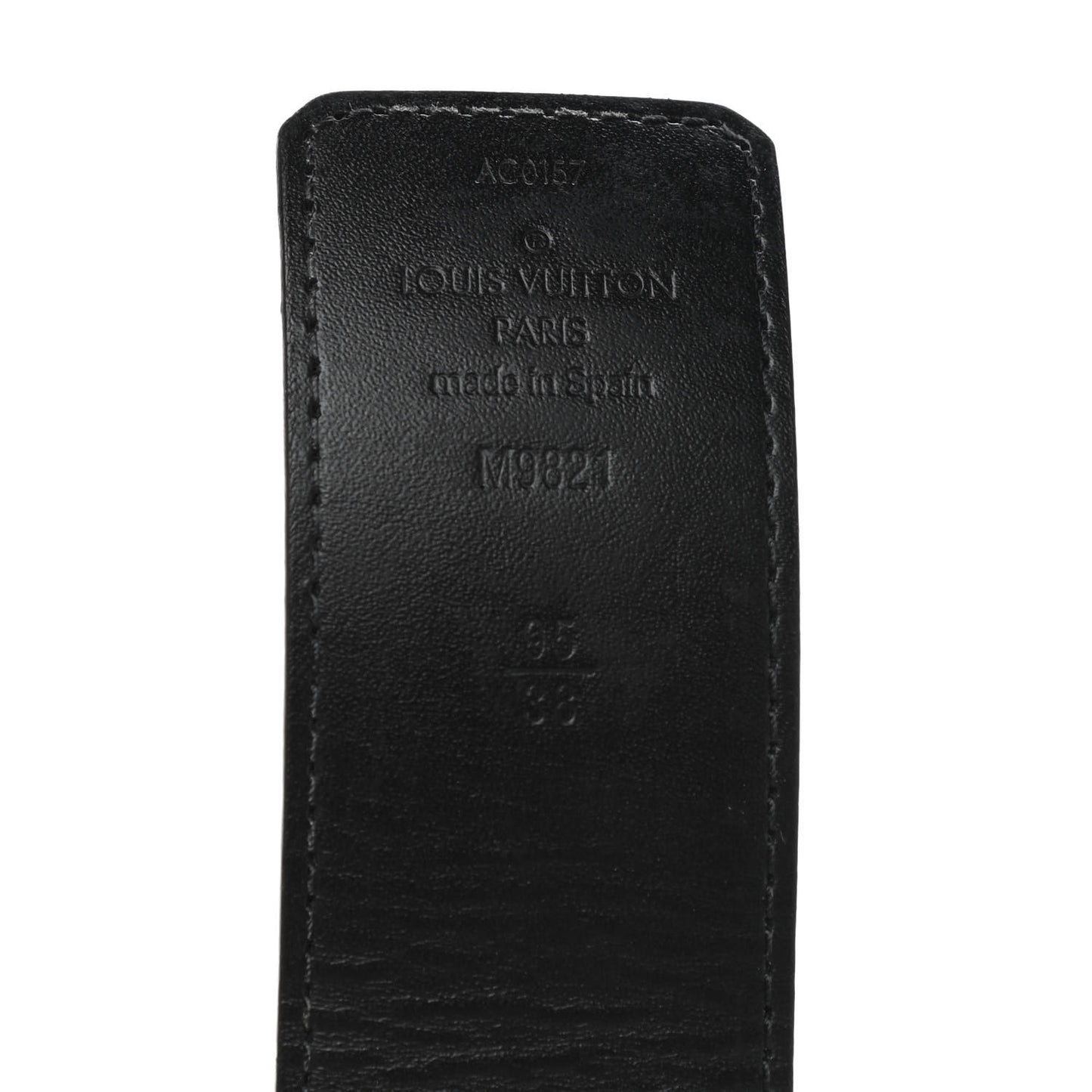 Calfskin Monogram 40mm LV Initiales Reversible Belt 95 38 Black
