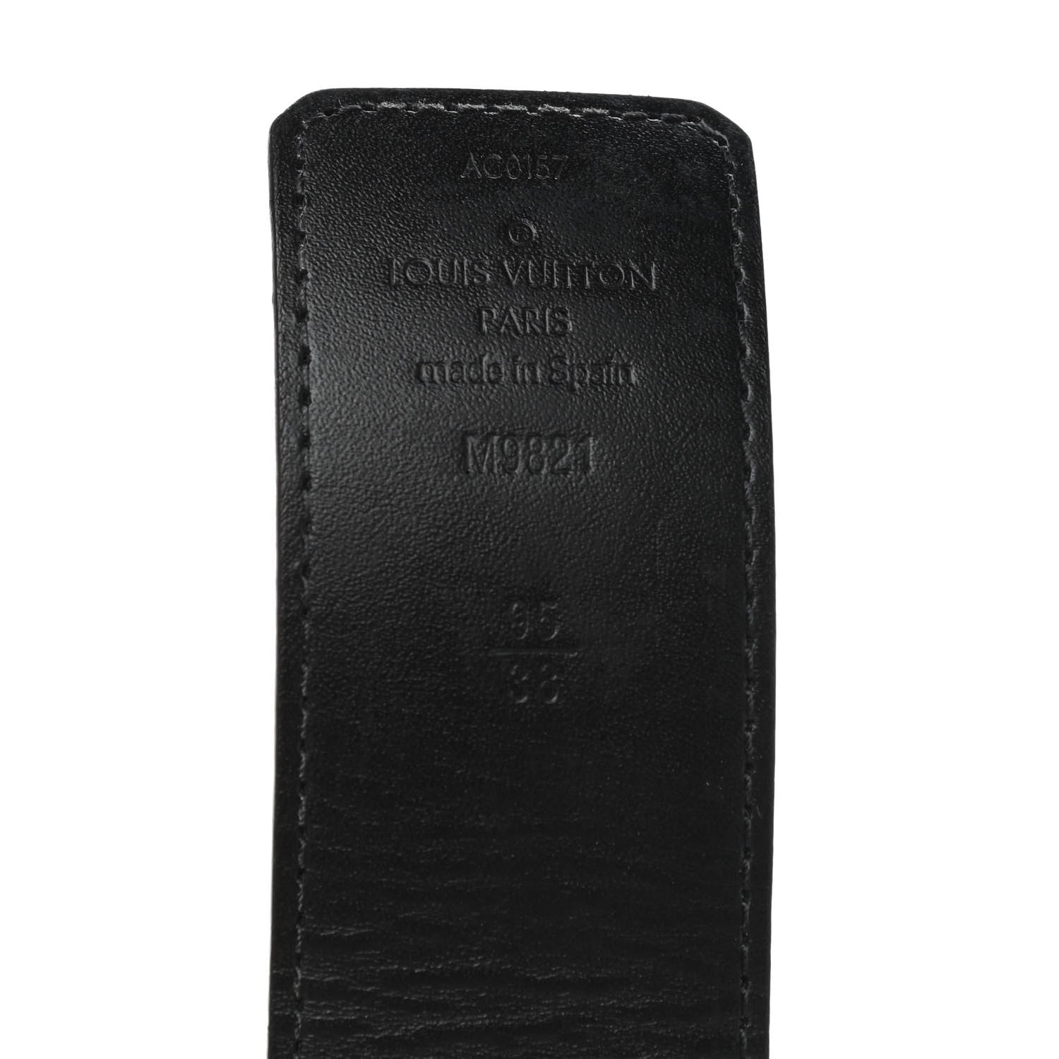 Louis Vuitton Calfskin Monogram 40mm LV Initiales Reversible Belt 95 38 Black 3 of 6