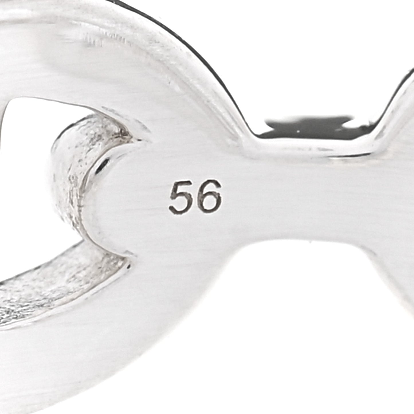 Sterling Silver PM Chaine d'Ancre Enchainee Band Ring 56 7.75