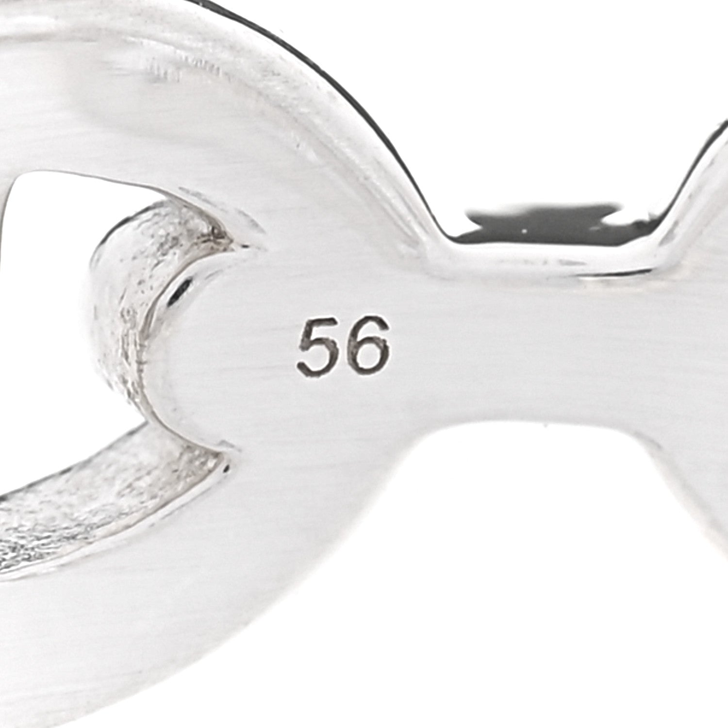 Hermes Sterling Silver PM Chaine d'Ancre Enchainee Band Ring 56 7.75 6 of 9