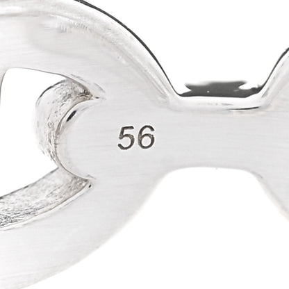 Hermes Sterling Silver PM Chaine d'Ancre Enchainee Band Ring 56 7.75 6 of 9