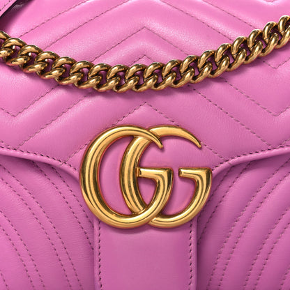 Gucci Calfskin Matelasse Small GG Marmont Shoulder Bag Candy Mousse 8 of 10