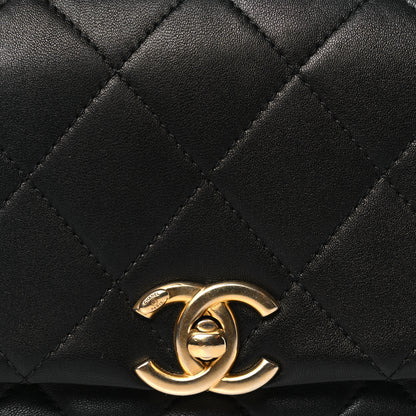 Chanel Shiny Lambskin Small Chain Is More Flap Black 8 of 10