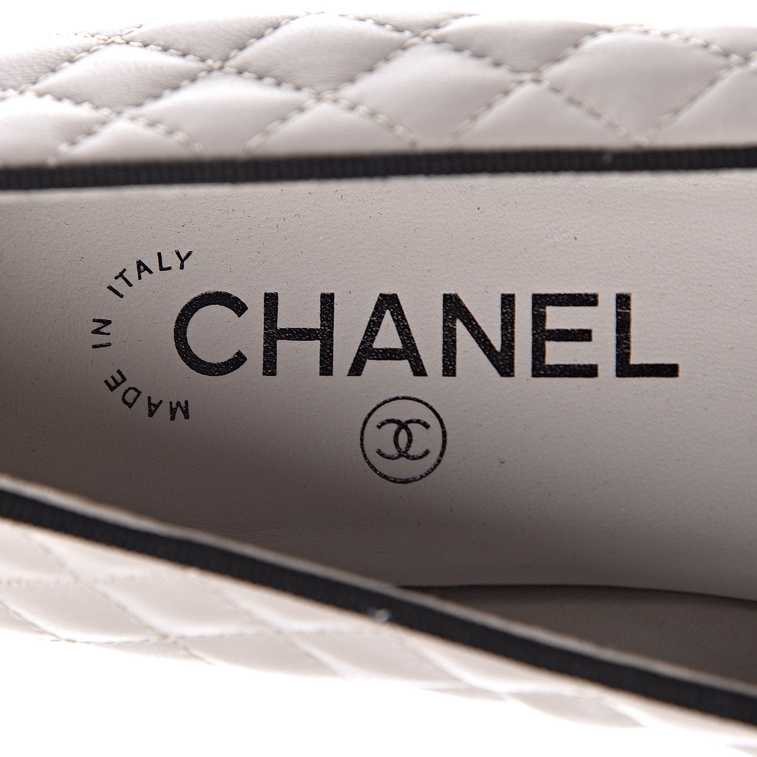 Chanel Lambskin Quilted CC Loafers 38.5 Light Grey 6 of 18