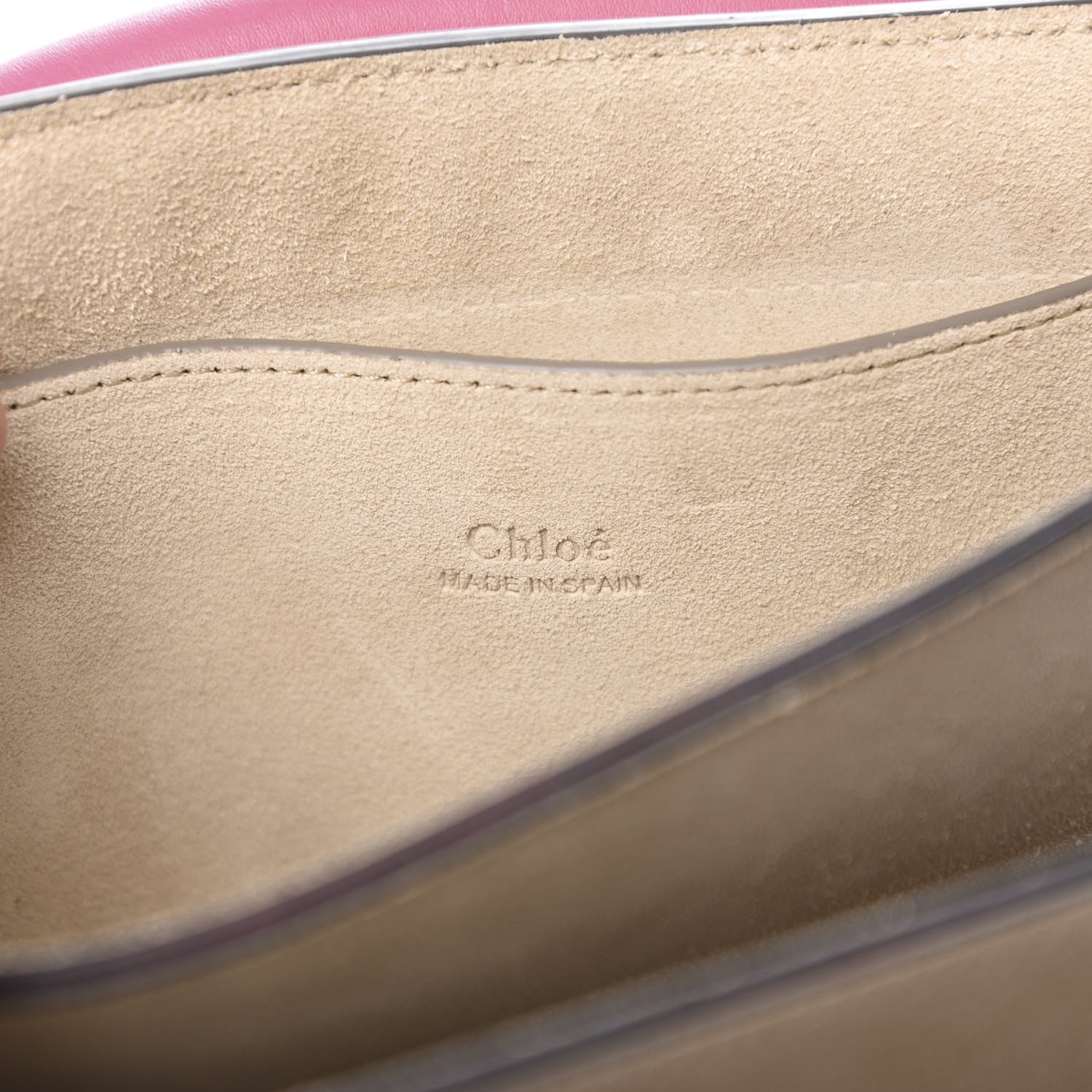 Chloe Suede Calfskin Small Faye Shoulder Bag Fuchsia Rose 6 of 9