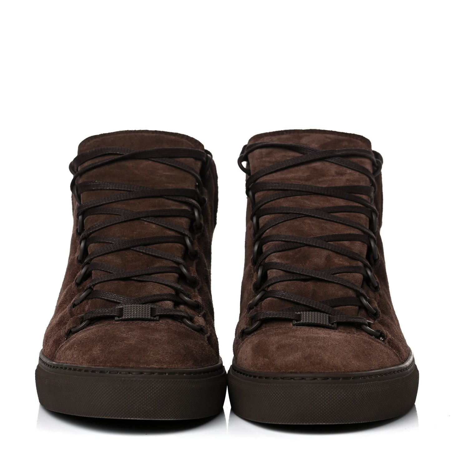 Suede Mens High Top Sneakers 44 Marron Chocolate
