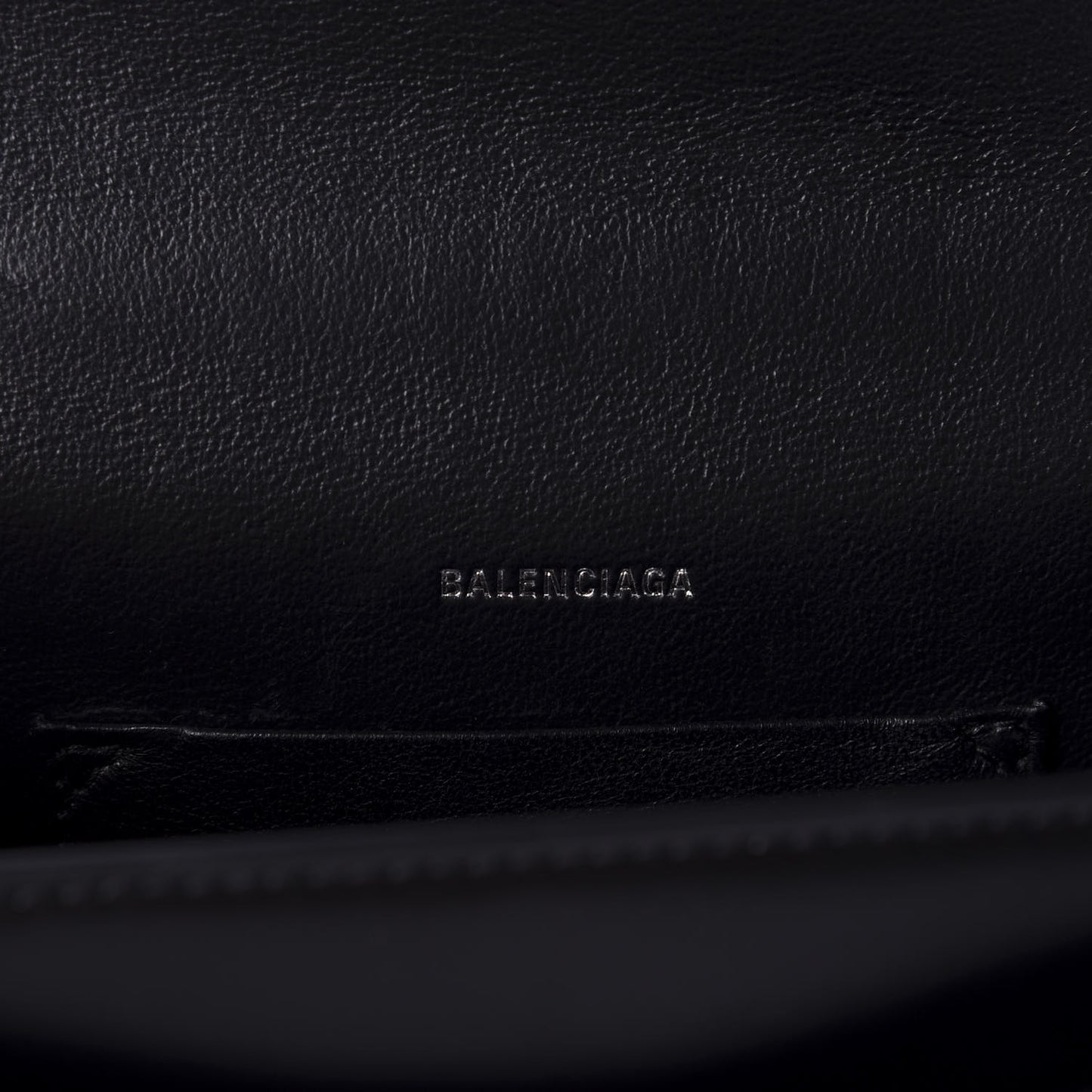 Box Calfskin Monochrome XS Sharp Top Handle Bag Black