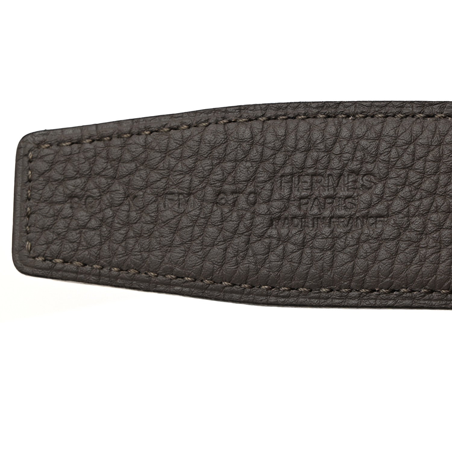 Hermes Box Togo 32mm Au Carre H Belt 90 36 Black Etain 8 of 8
