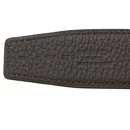 Hermes Box Togo 32mm Au Carre H Belt 90 36 Black Etain 8 of 8