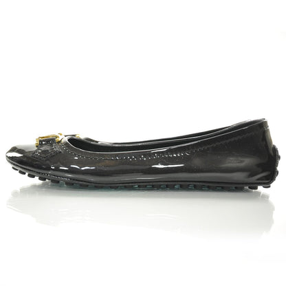 Louis Vuitton Patent Leather Oxford Ballerina Flats 37.5 Black 2 of 8