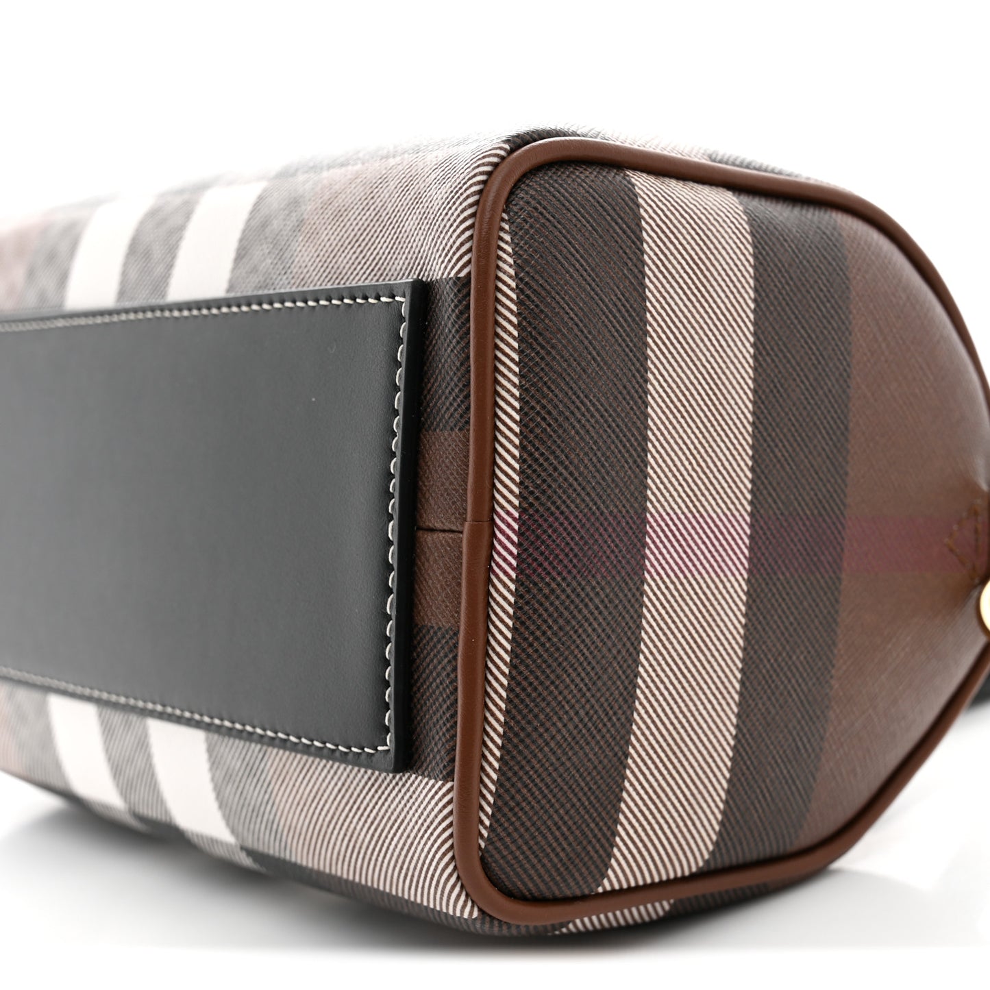 E-canvas Check Mini Bowling Bag Dark Birch Brown