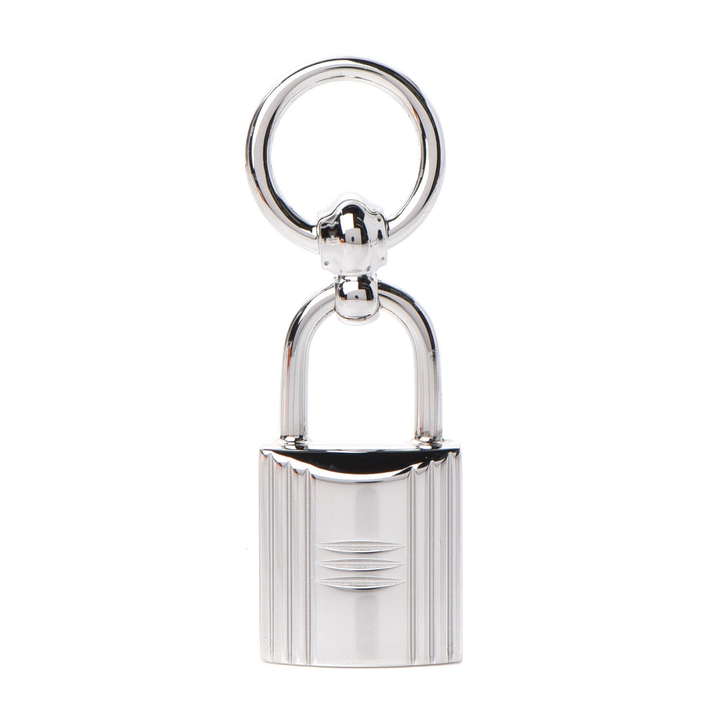 Palladium Mini Loop Charms Cadenas Scarf Ring Silver