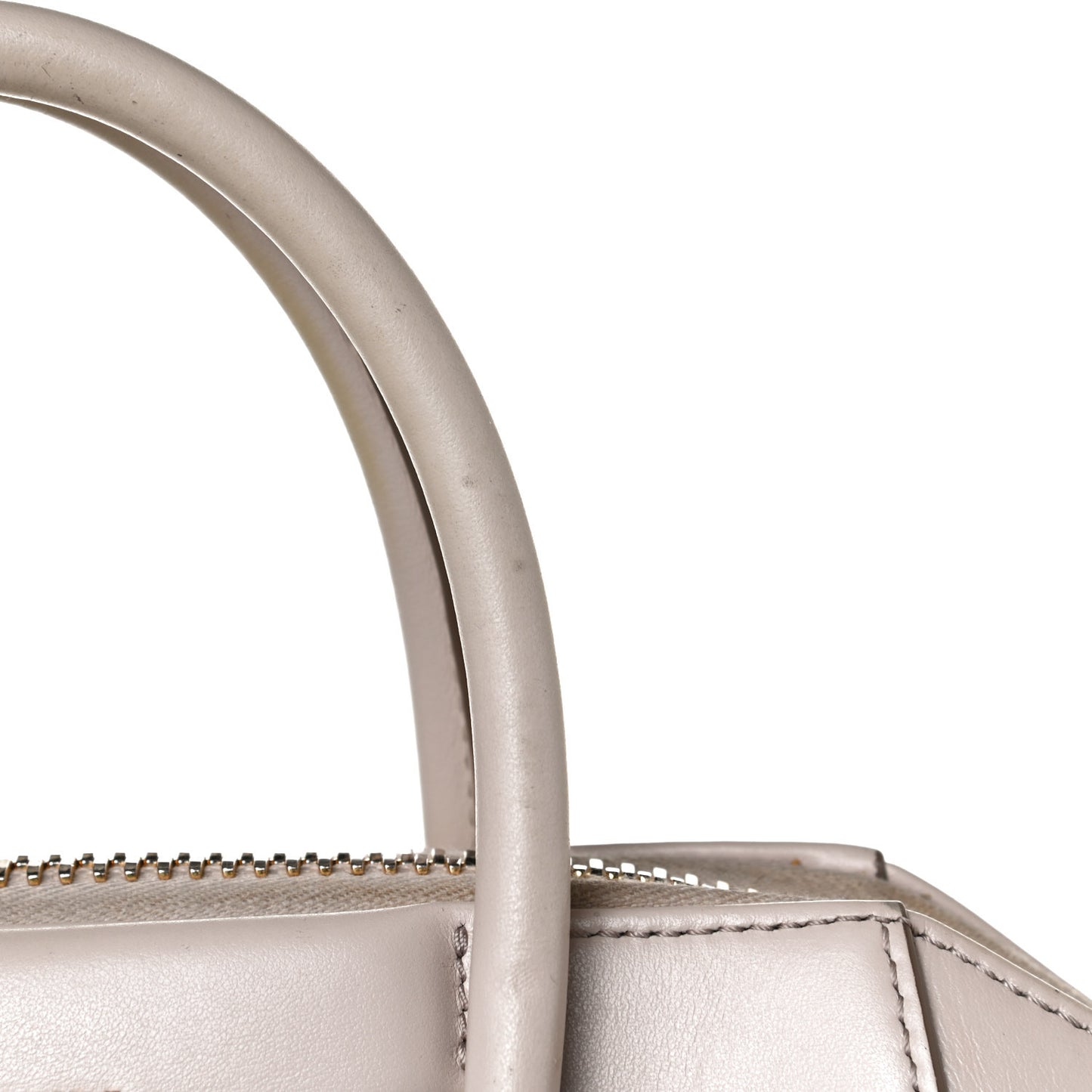 Calfskin Small Studded Antigona Ecru