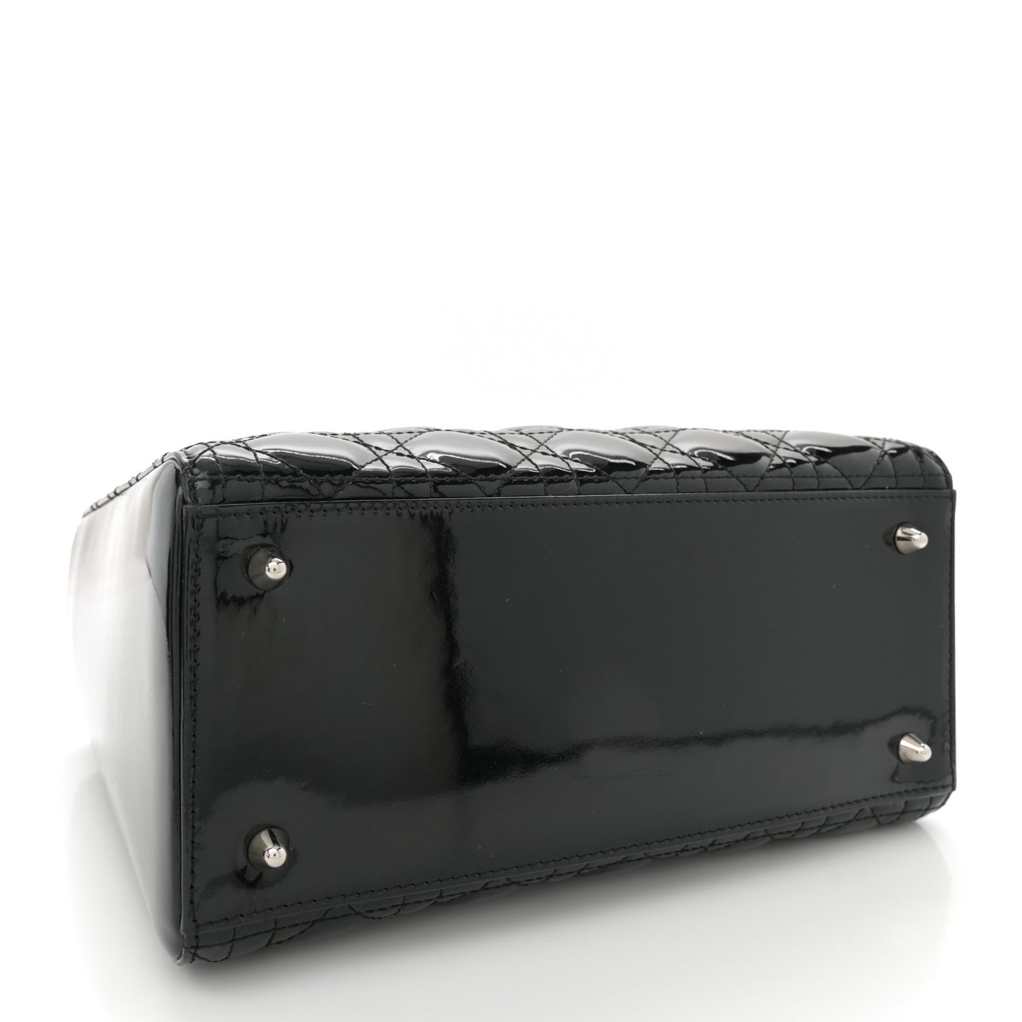 Patent Cannage Medium Lady Dior Black