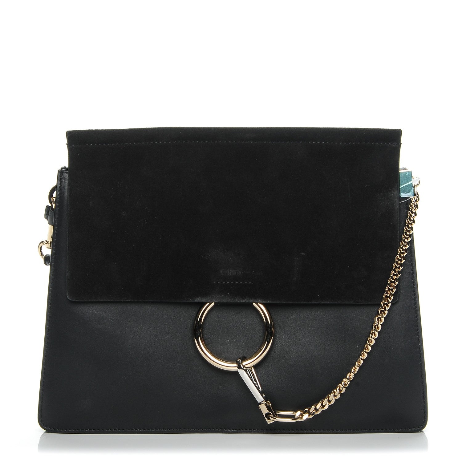 Chloe Suede Calfskin Medium Faye Shoulder Bag Black 1 of 6