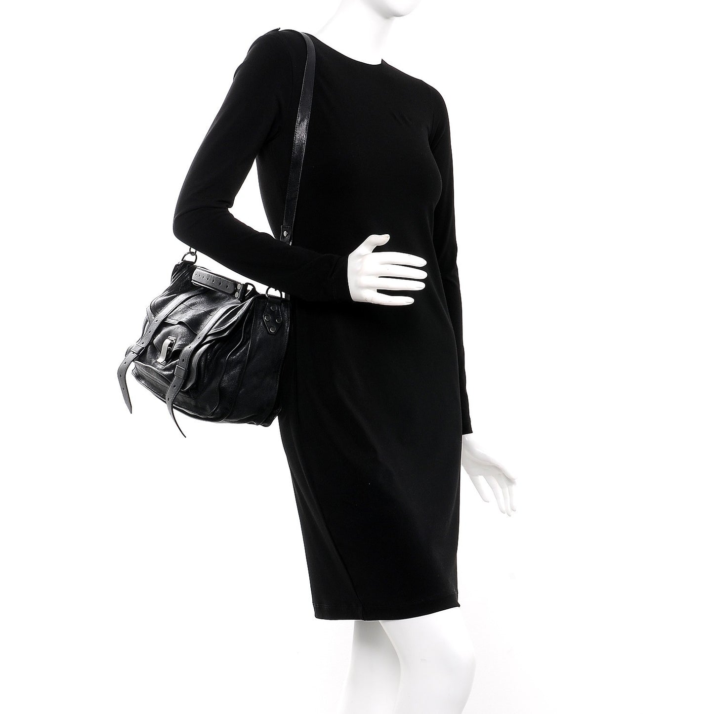 Lambskin Medium PS1 Satchel Black