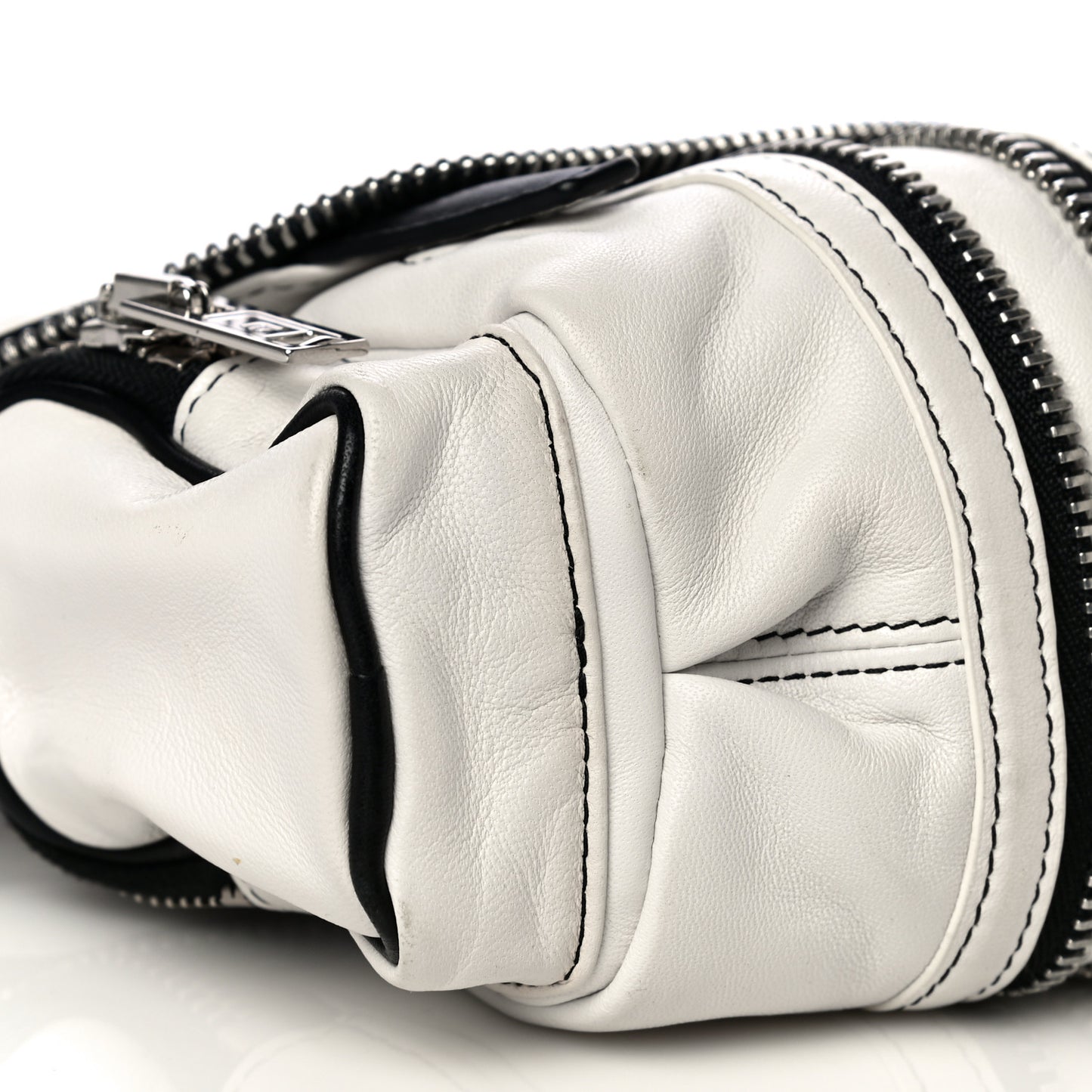 Lambskin Micro Marti Crossbody White Black