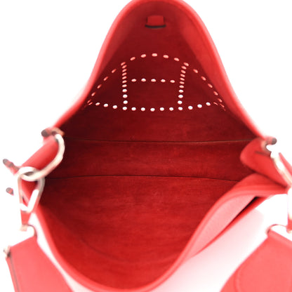 Hermes Taurillon Clemence Evelyne III PM Rouge Tomate 5 of 12