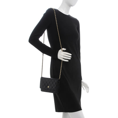 Chanel Caviar Quilted Wallet On Chain WOC Black 2 of 9
