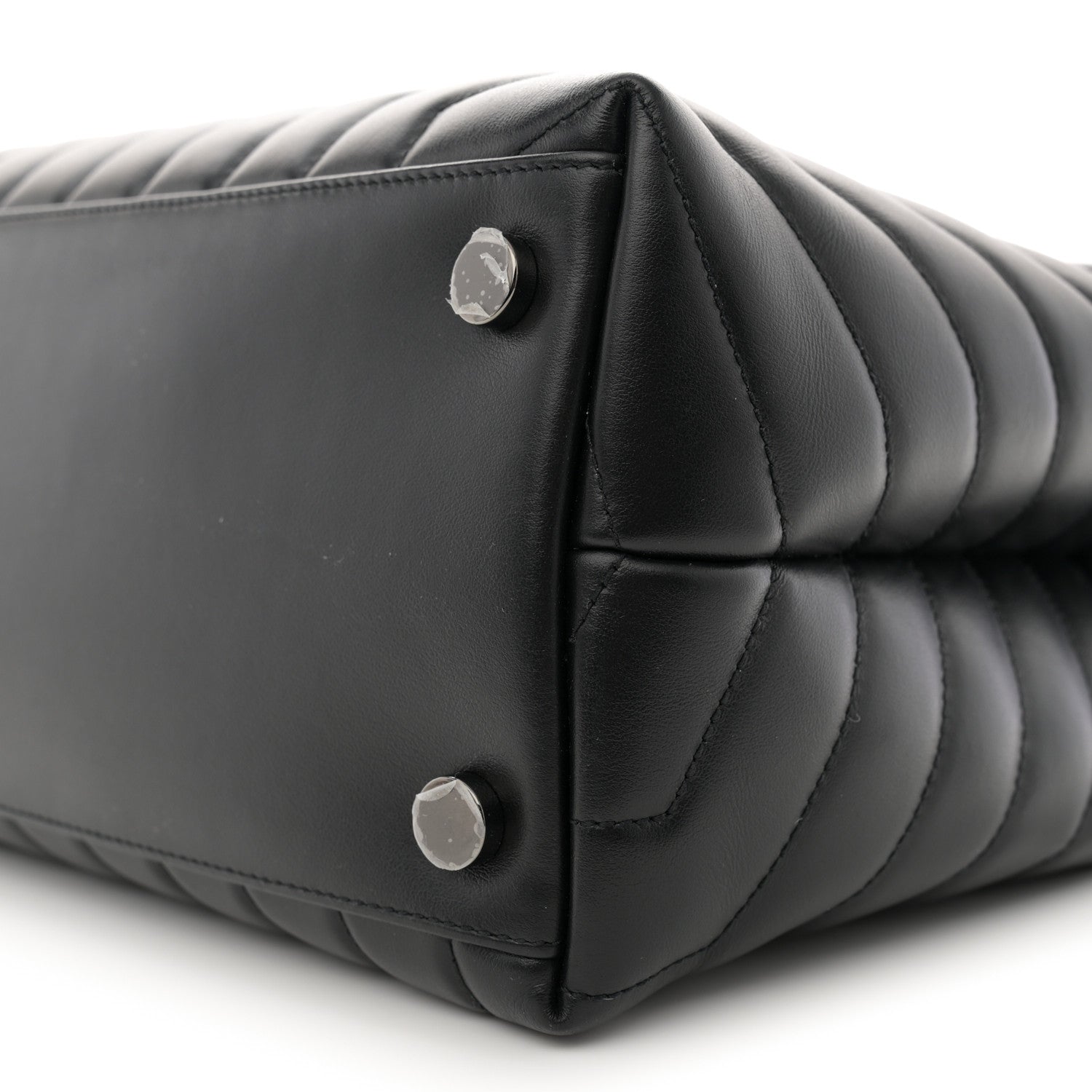Saint Laurent Calfskin Y Quilted Monogram Monochrome Large Loulou Chain Satchel Black 11 of 12