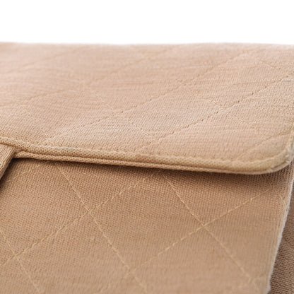 Chanel Jersey Quilted Jumbo Single Flap Beige 11 of 15