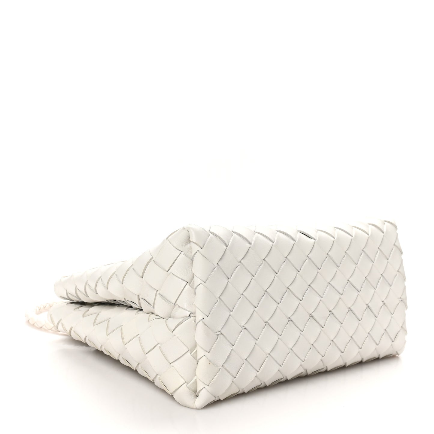 Nappa Intrecciato Small Andiamo Shoulder Bag White