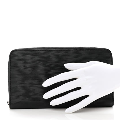 Louis Vuitton Epi Zippy Organizer Wallet Black 2 of 7