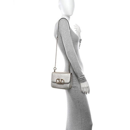 Valentino Garavani Metallic Calfskin Small VSling Shoulder Bag Gold 2 of 17