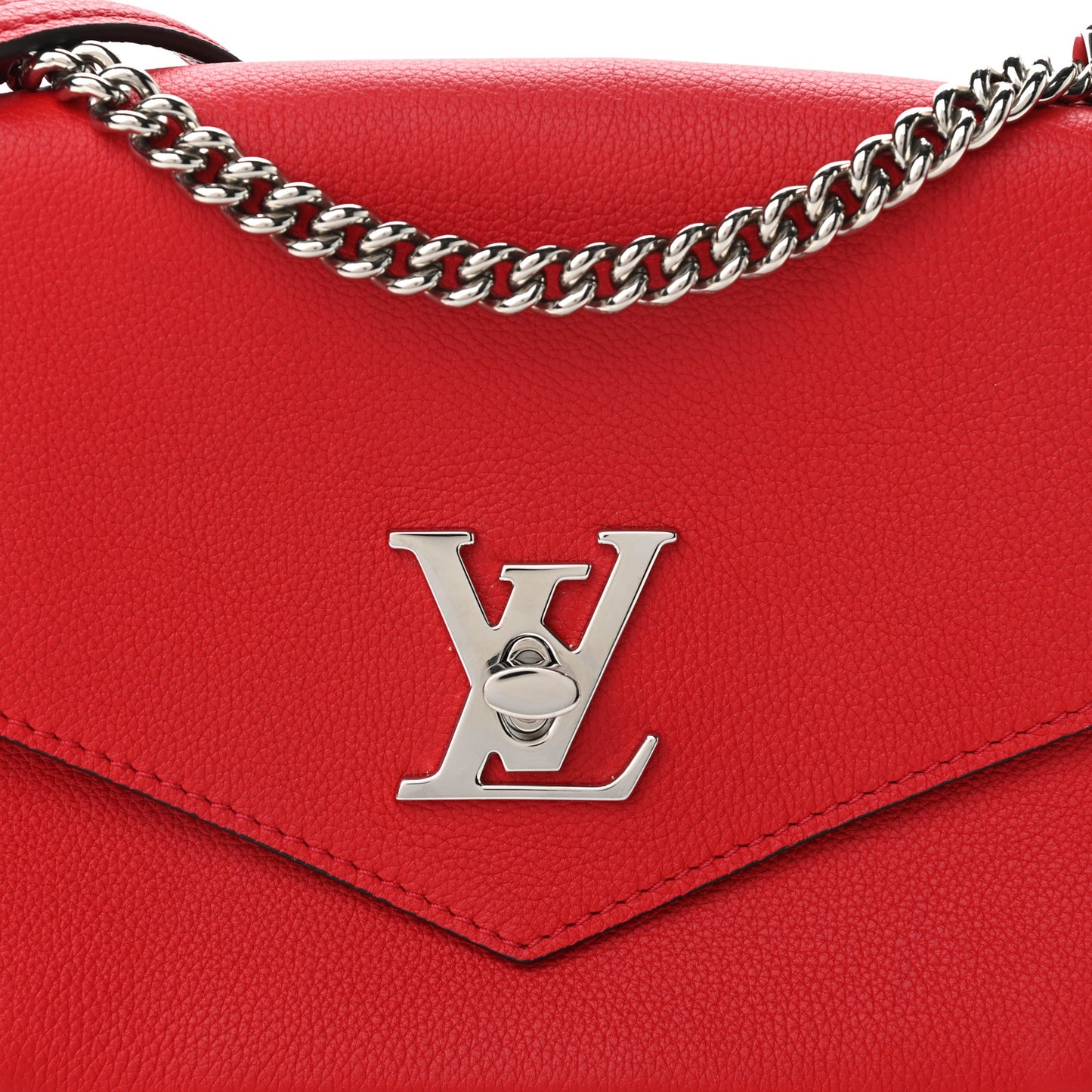 Soft Calfskin Mylockme Chain Bag BB Rubis