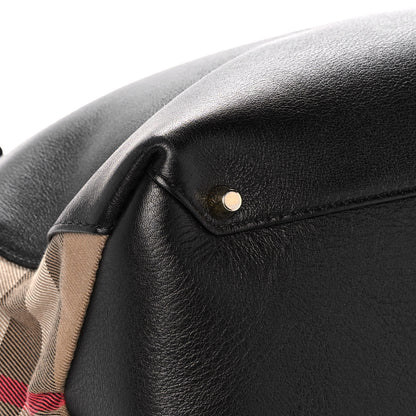 Burberry Smooth Calfskin Medium Sartorial Banner Tote Black 10 of 13