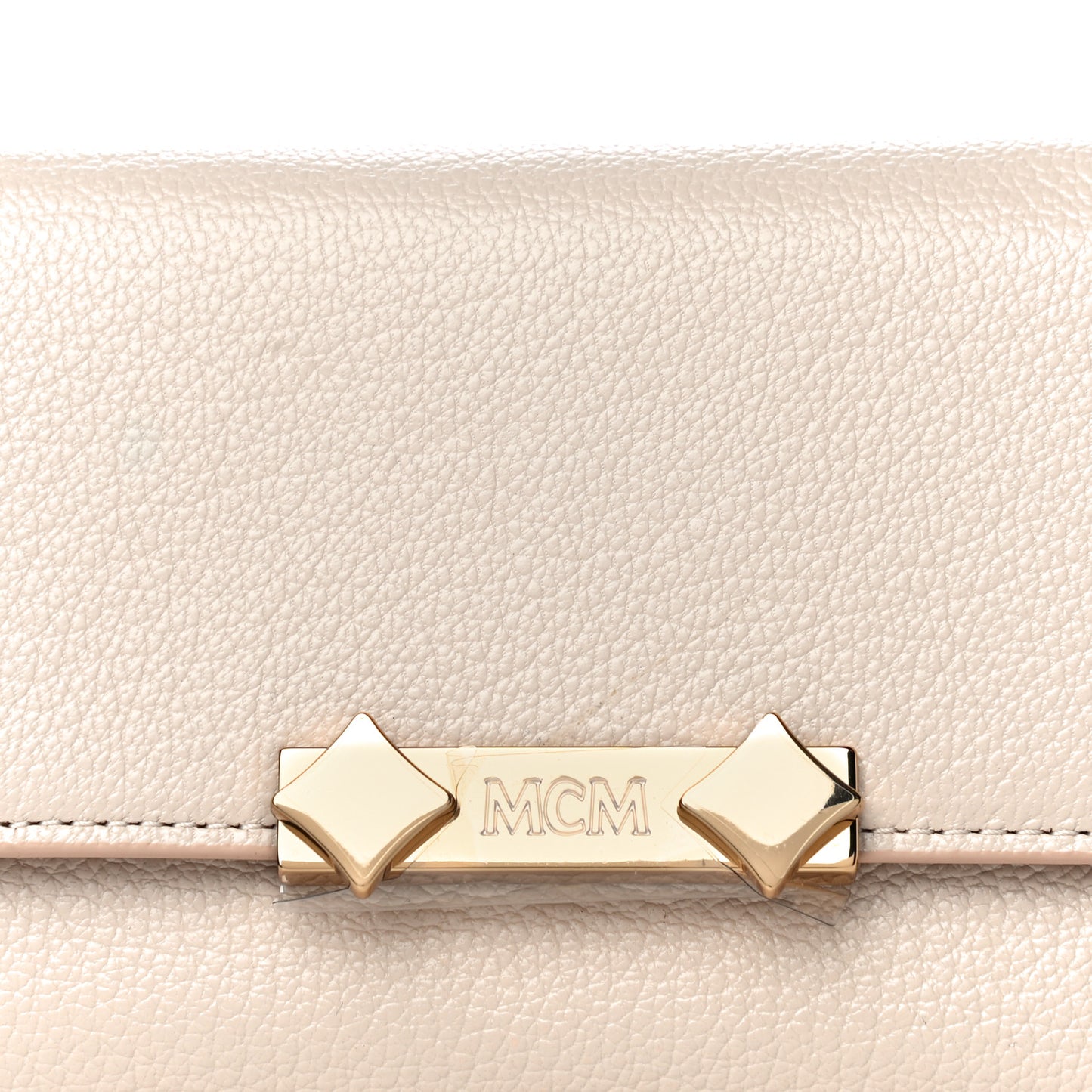 Goatskin Milano Tri-Fold Wallet Beige