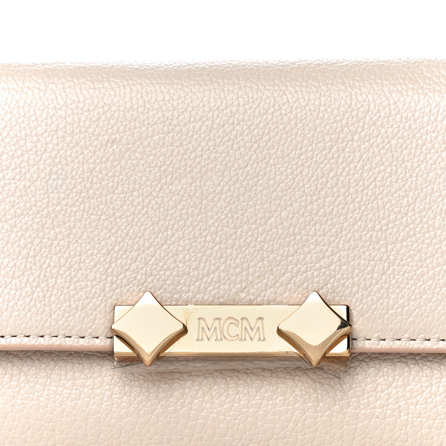 MCM Goatskin Milano Tri-Fold Wallet Beige 10 of 11