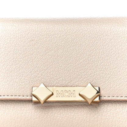 MCM Goatskin Milano Tri-Fold Wallet Beige 10 of 11