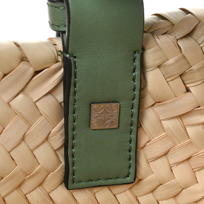 Loewe Raffia Small Basket Tote Bag Natural Green 6 of 8