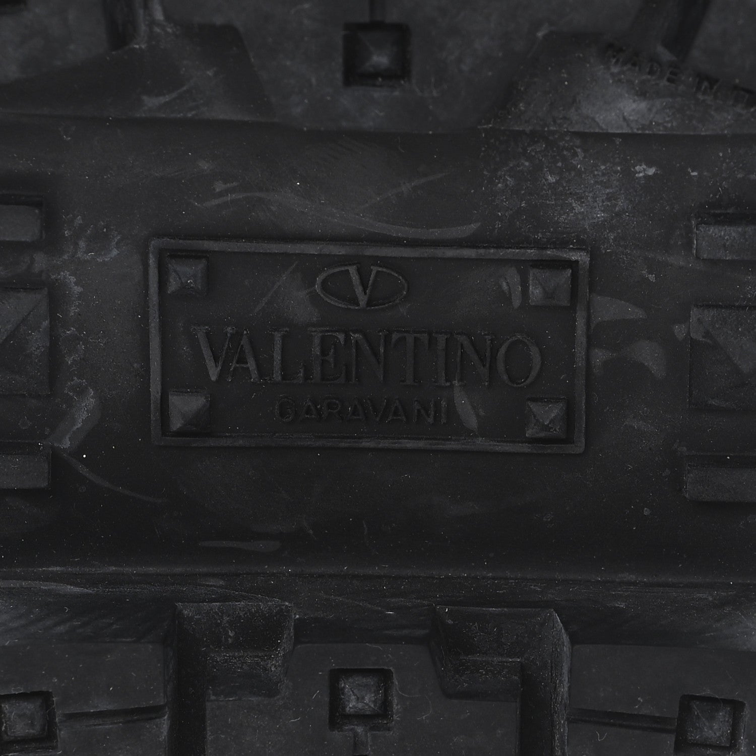 Valentino Garavani Calfskin Nylon Quilted Waterproof Rockstud Combat Boots 36.5 Black 7 of 9