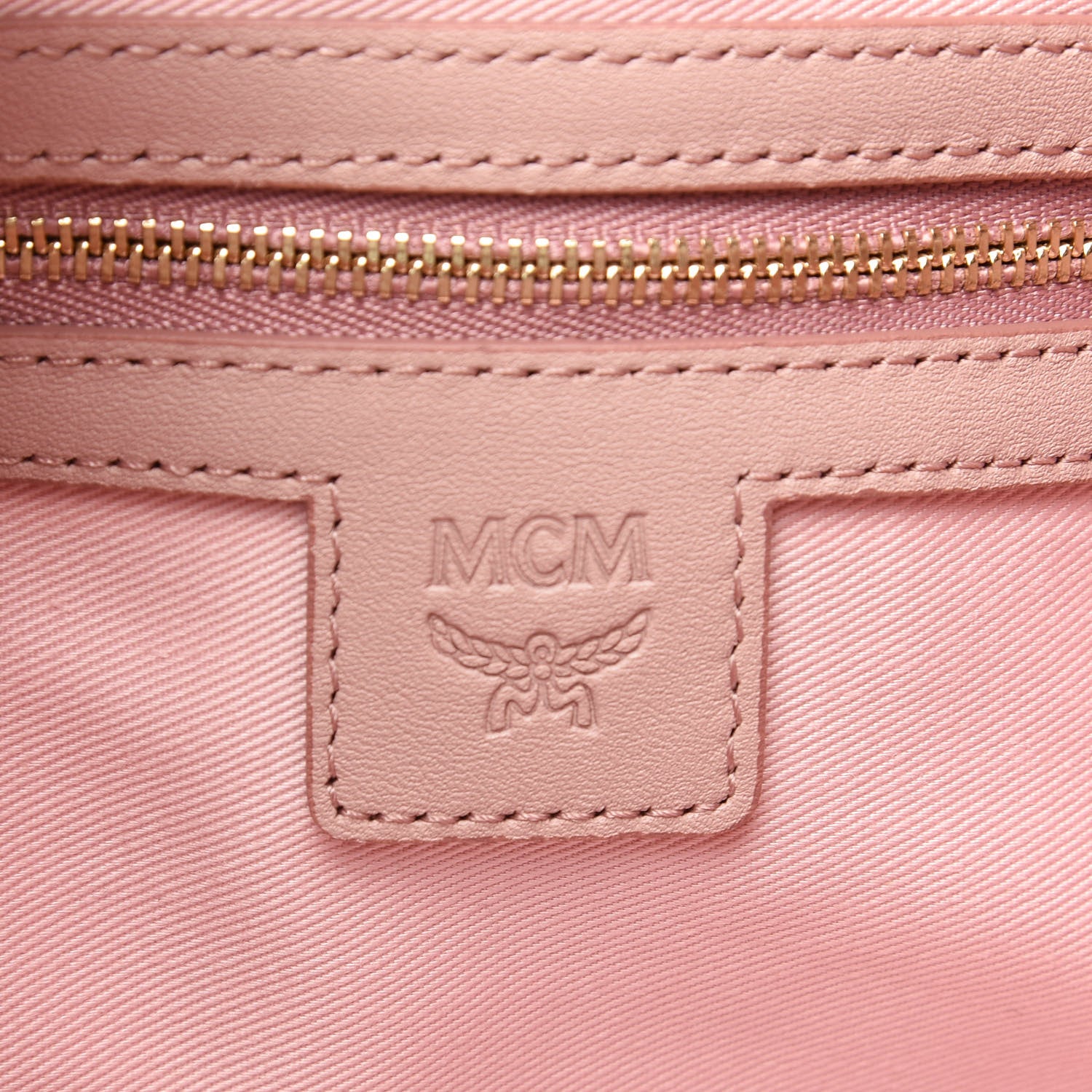 MCM Visetos Essential Boston Bag Pink 7 of 10