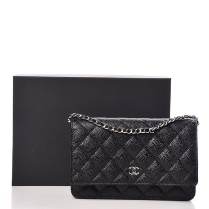 Chanel Caviar Quilted Wallet On Chain WOC Black 9 of 9