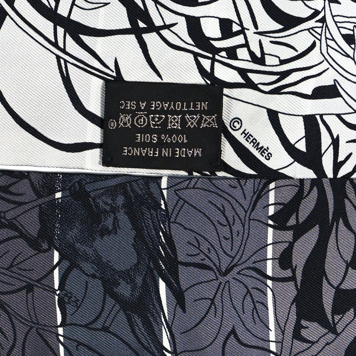 Silk Jungle Love Rainbow Twilly Gris Black White
