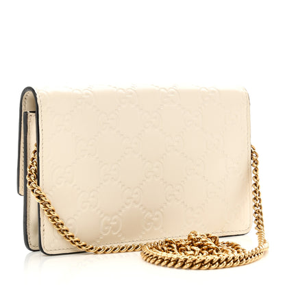 Gucci Guccissima Mini Cherry Chain Bag White 3 of 9