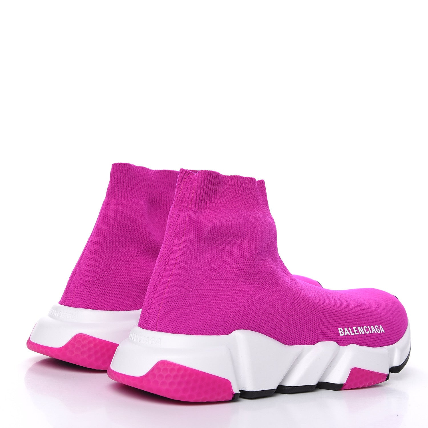 Balenciaga Neoprene Knit Womens Speed Sneakers 39 Fuchsia 4 of 7