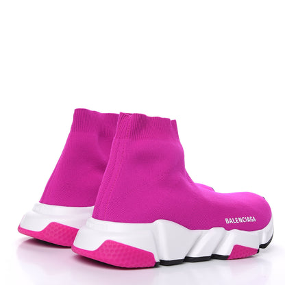 Balenciaga Neoprene Knit Womens Speed Sneakers 39 Fuchsia 4 of 7