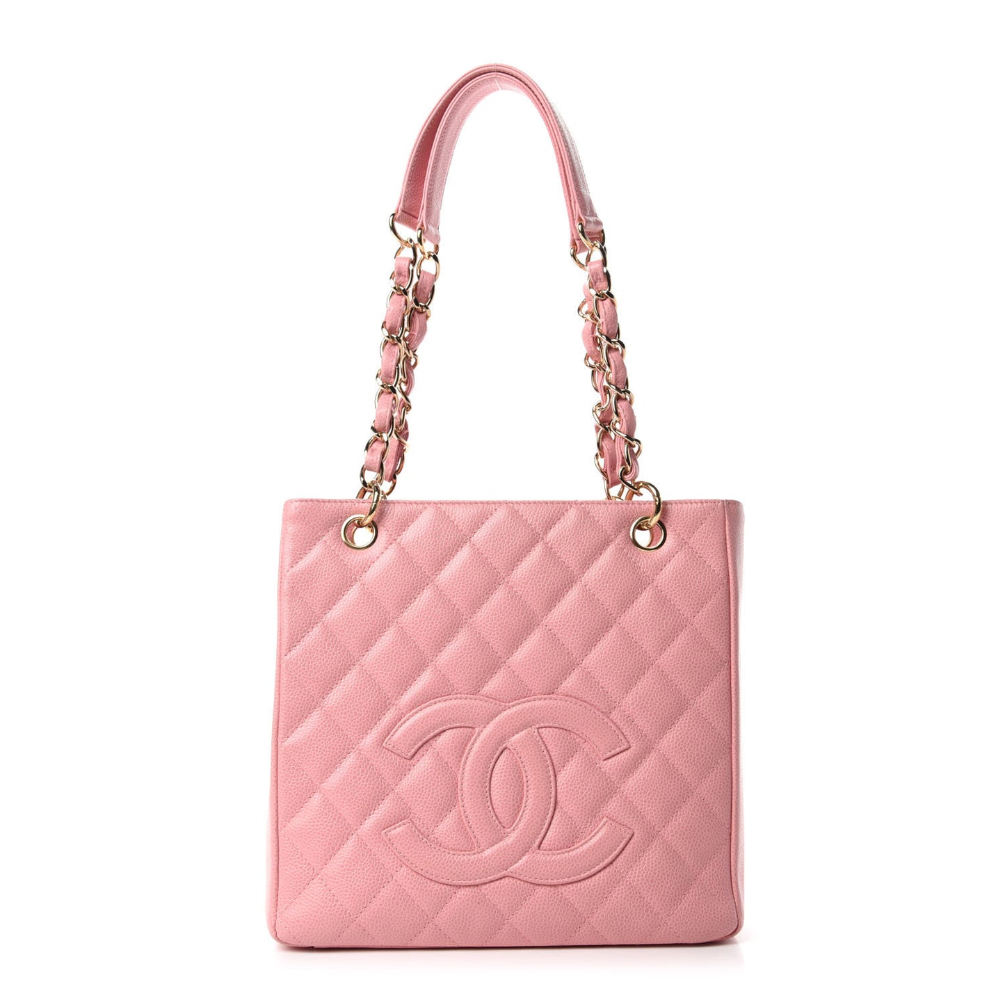 Caviar Quilted Petit Shopping Tote PST Pink
