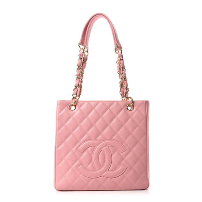 Chanel Caviar Quilted Petit Shopping Tote PST Pink 1 of 11