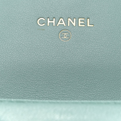 Chanel Lambskin Quilted Chanel 19 Flap Wallet Light Blue 6 of 8