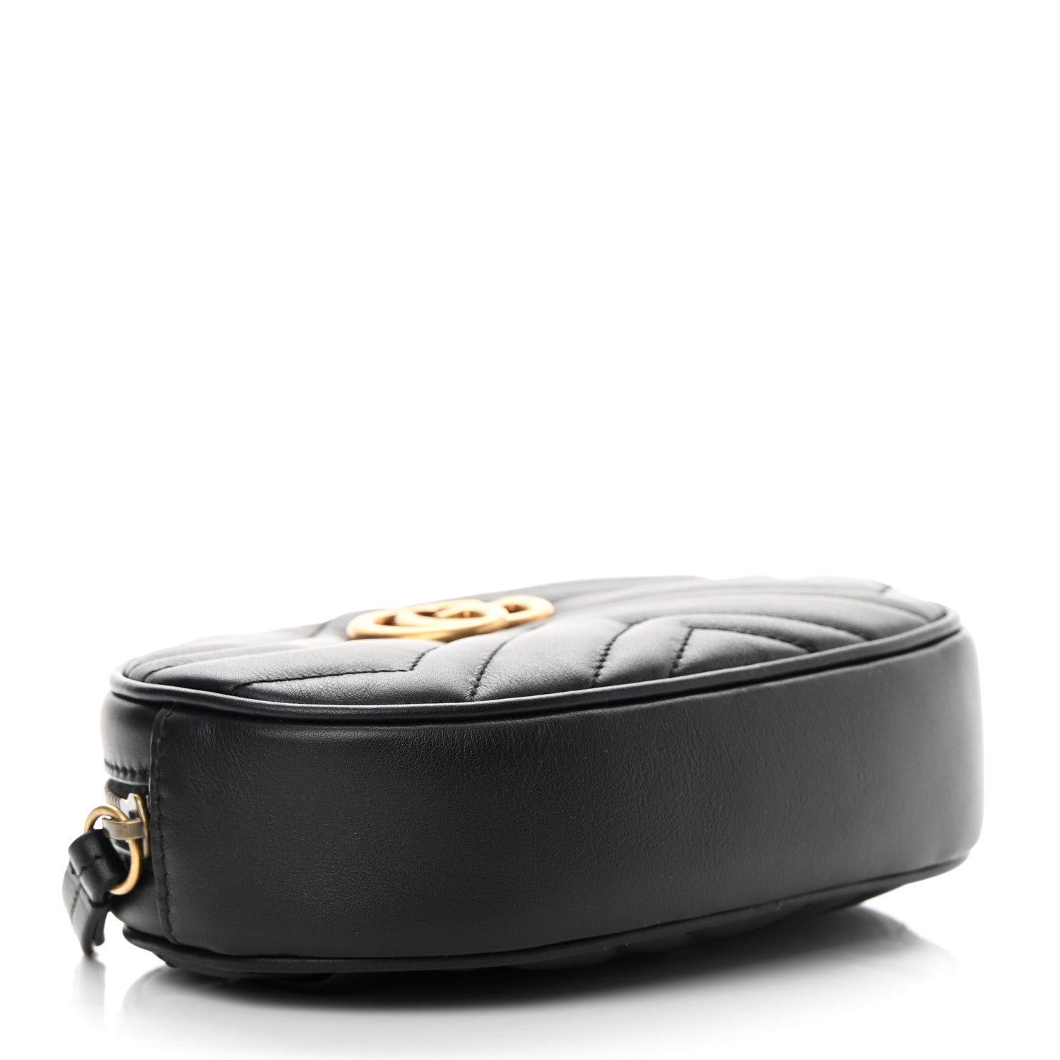Gucci Calfskin Matelasse GG Marmont Belt Bag 85 34 Black 4 of 13
