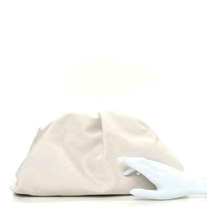Bottega Veneta Smooth Butter Calf The Pouch Oversized Clutch Chalk 2 of 8