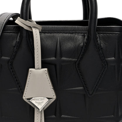 MCM Calfskin Embossed Park Avenue Mini Neo Milla Tote  Black 7 of 9